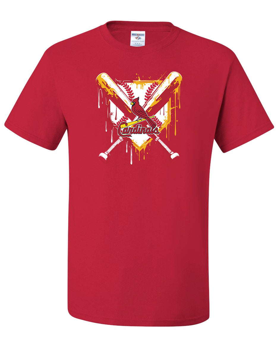 Cardinals Drip (Red) Short Sleeve