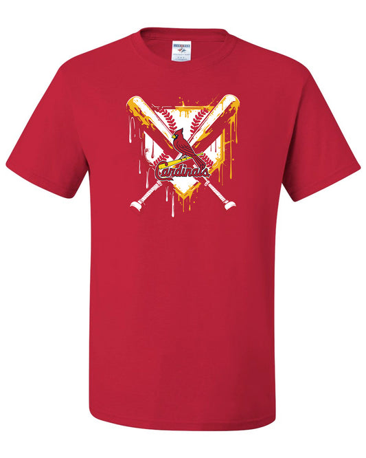 Cardinals Drip (Red) Short Sleeve