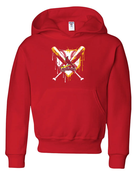 Cardinals Drip Red YOUTH Hoodie